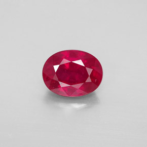 2.88캐럿 천연 핑크 레드 루비, 타원형 컷, 9.1×7.1 mm, VS-SI