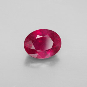2.86캐럿 천연 핑크 레드 루비, 타원형 컷, 9.1×7.1 mm, VS-SI