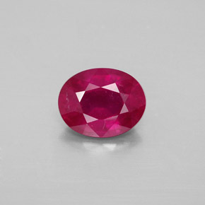 2.28캐럿 천연 핑크 레드 루비, 타원형 컷, 8.9×7 mm, VS-SI