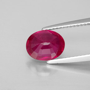 2.28캐럿 천연 핑크 레드 루비, 타원형 컷, 8.9×7 mm, VS-SI