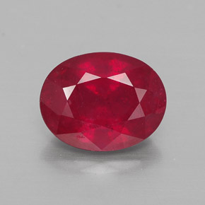 2.66캐럿 천연 핑크 레드 루비, 타원형 컷, 9.2×7.2 mm, VS-SI