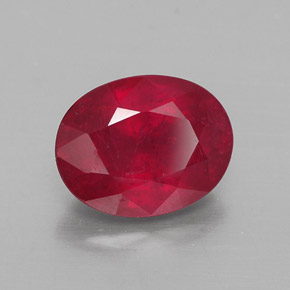 2.66캐럿 천연 핑크 레드 루비, 타원형 컷, 9.2×7.2 mm, VS-SI