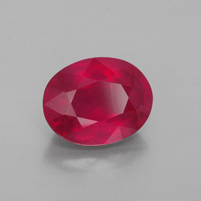 2.89캐럿 천연 핑크 레드 루비, 타원형 컷, 9.1×7.2 mm, VS-SI