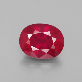 2.52캐럿 천연 핑크 레드 루비, 타원형 컷, 8.9×7 mm, VS-SI