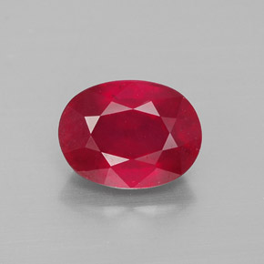 2.54캐럿 천연 핑크 레드 루비, 타원형 컷, 8.8×6.7 mm, VS-SI