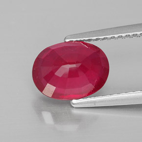 2.54캐럿 천연 핑크 레드 루비, 타원형 컷, 8.8×6.7 mm, VS-SI