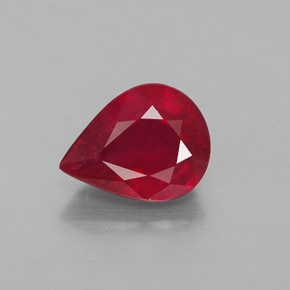 2.09캐럿 천연 핑크 레드 루비, 배 모양, 8.8×6.7 mm, VS-SI