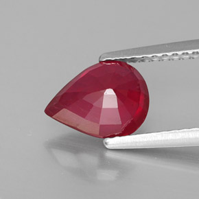 2.09캐럿 천연 핑크 레드 루비, 배 모양, 8.8×6.7 mm, VS-SI