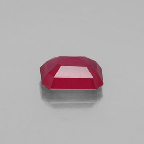 1.72캐럿 천연 핑크 레드 루비, 에메랄드 컷, 7.7×5.8 mm, VS-SI