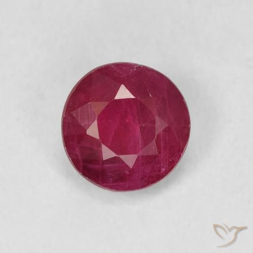 0.79ct 자연스러운 딥 크림슨 루비, 둥근, VS-SI