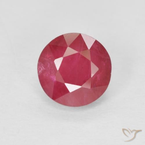 0.92ct 자연스러운 딥 크림슨 루비, 둥근, VS-SI