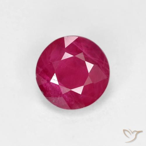 0.79ct 자연스러운 붉은빛이 도는 핑크 루비, 둥근, VS-SI
