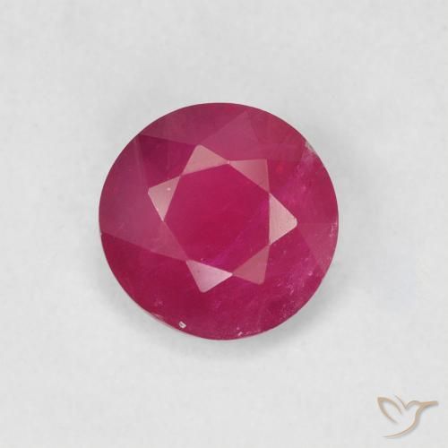 0.78ct 자연스러운 붉은빛이 도는 핑크 루비, 둥근, VS-SI