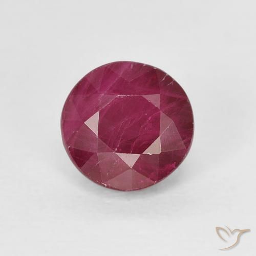 1.02ct 자연스러운 다크 레드 루비, 둥근, VS-SI