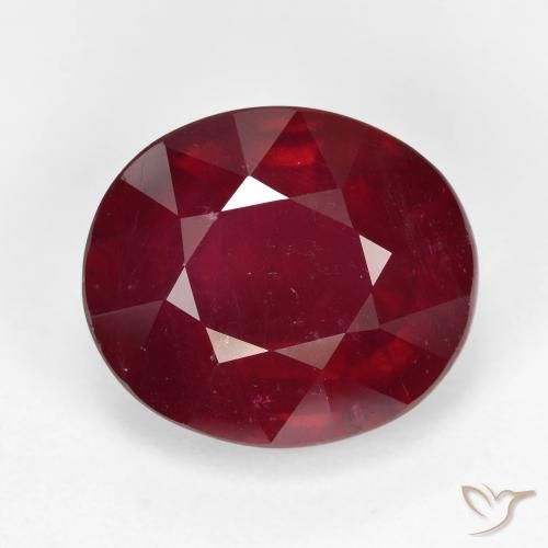 9.58ct 자연스러운 다크 레드 루비, 타원형, VS-SI