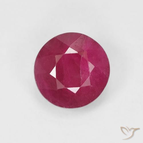 0.97ct 자연스러운 잼 레드 루비, 둥근, VS-SI