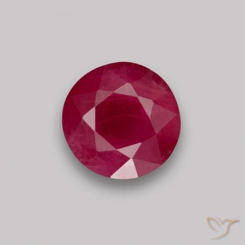 0.94ct 자연스러운 딥 레드 루비, 둥근, VS-SI