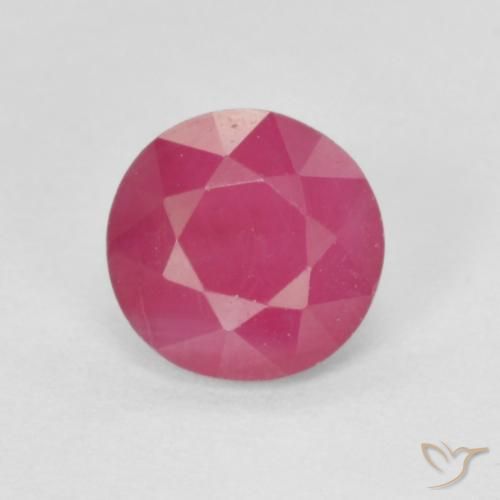 1.19ct 자연스러운 분홍빛이 도는 빨강 루비, 둥근, VS-SI