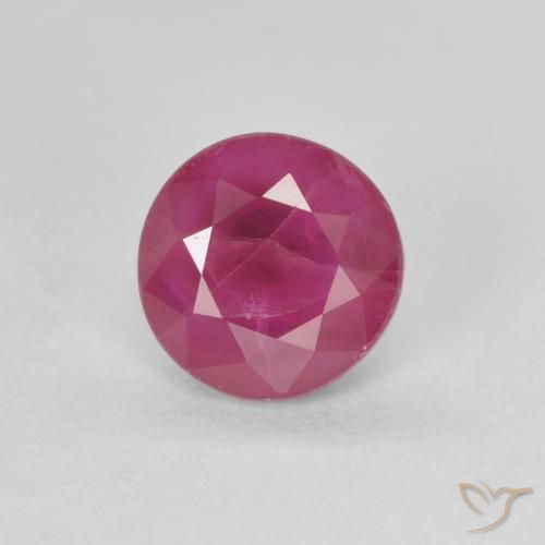 0.71ct 자연스러운 붉은빛이 도는 핑크 루비, 둥근, VS-SI