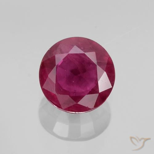 0.70ct 자연스러운 다크 레드 루비, 둥근, VS-SI