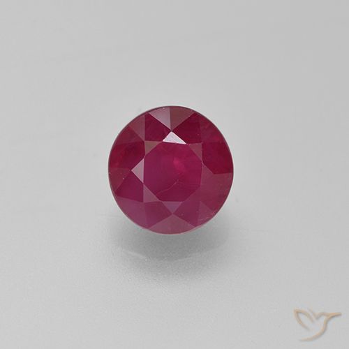 1.11ct 자연스러운 미디엄 레드 루비, 둥근, VS-SI