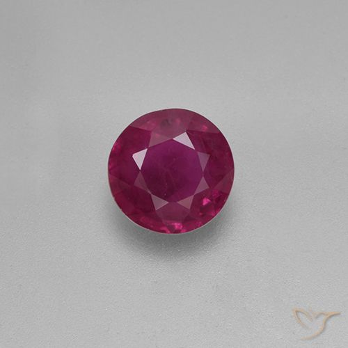 0.73ct 자연스러운 딥 레드 루비, 둥근, VS-SI