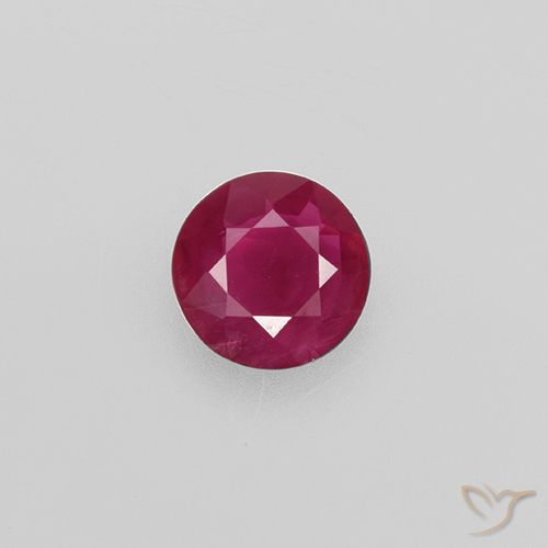 0.67ct 자연스러운 붉은빛이 도는 핑크 루비, 둥근, VS-SI