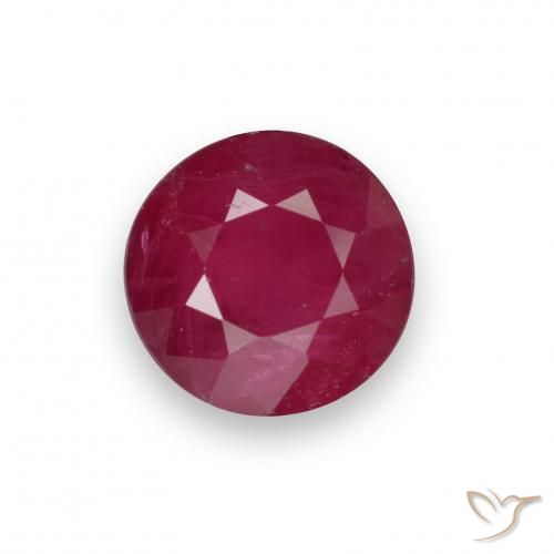 0.69ct 자연스러운 미디엄 레드 루비, 둥근, VS-SI