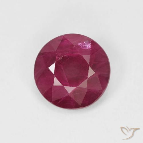 1.07ct 자연스러운 잼 레드 루비, 둥근, VS-SI