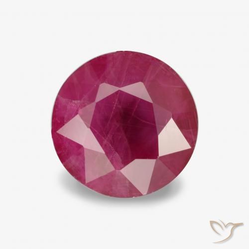 1.21ct 자연스러운 붉은빛이 도는 핑크 루비, 둥근, VS-SI