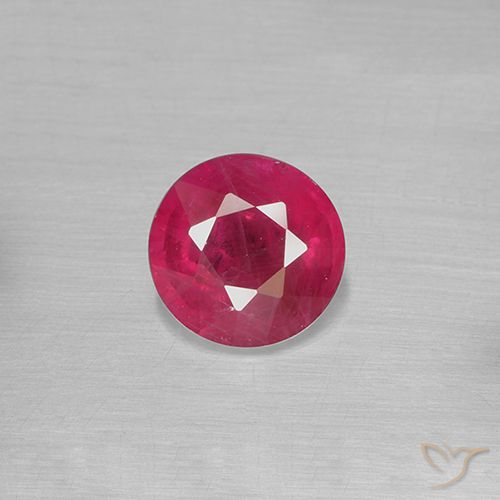 0.83ct 자연스러운 라이트 레드 루비, 둥근, VS-SI