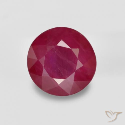 0.83ct 자연스러운 미디엄 레드 루비, 둥근, VS-SI