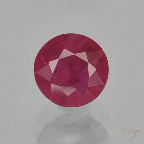 1.06ct 자연스러운 딥 크림슨 루비, 둥근, VS-SI