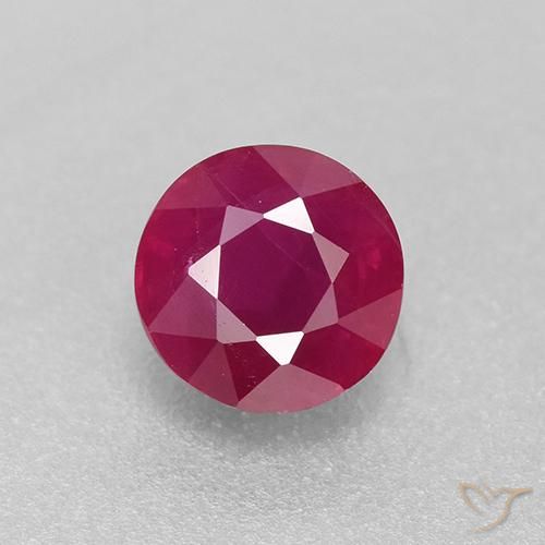 0.85ct 자연스러운 붉은빛이 도는 핑크 루비, 둥근, VS-SI