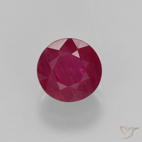 0.68ct 자연스러운 잼 레드 루비, 둥근, VS-SI