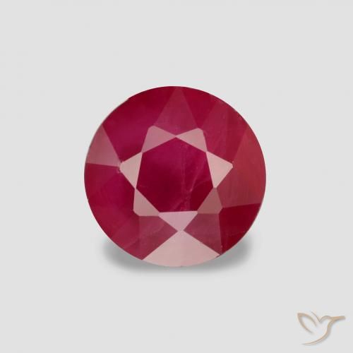 0.87ct 자연스러운 딥 크림슨 루비, 둥근, VS-SI