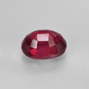 2.09캐럿 천연 미디엄 레드 루비, 타원형 컷, 8×6.2 mm, VS-SI