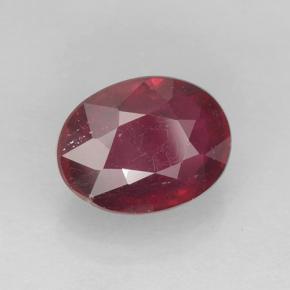 1.73캐럿 천연 미디엄 레드 루비, 타원형 컷, 7.8×6.1 mm, VS-SI