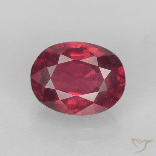 1.72ct 자연스러운 커런트 레드 루비, 타원형, VS-SI