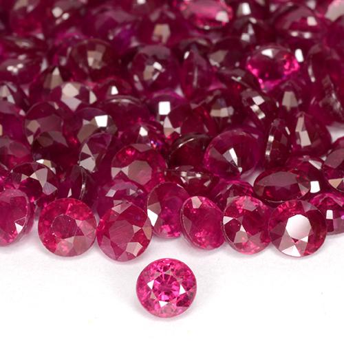 0.29캐럿 천연 라이트 레드 루비, 둥근, VS-SI