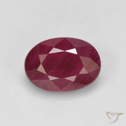 1.13ct 자연스러운 딥 크림슨 루비, 타원형, VS-SI