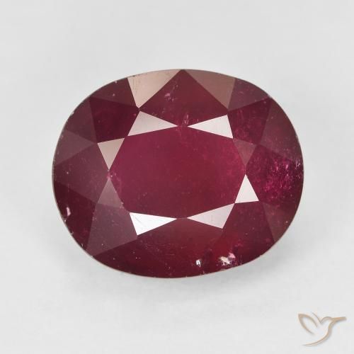 11.91ct 자연스러운 와인 레드 루비, 타원형, VS-SI