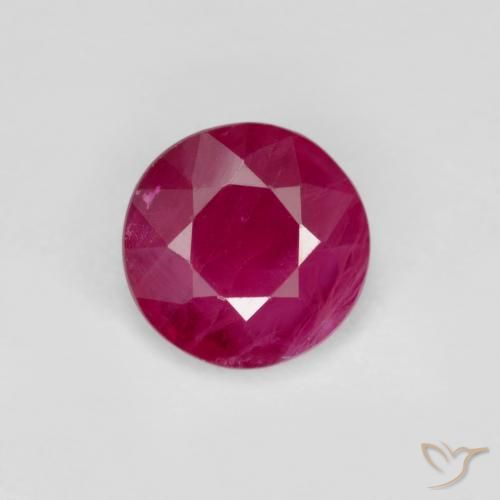 0.67ct 자연스러운 미디엄 레드 루비, 둥근, VS-SI