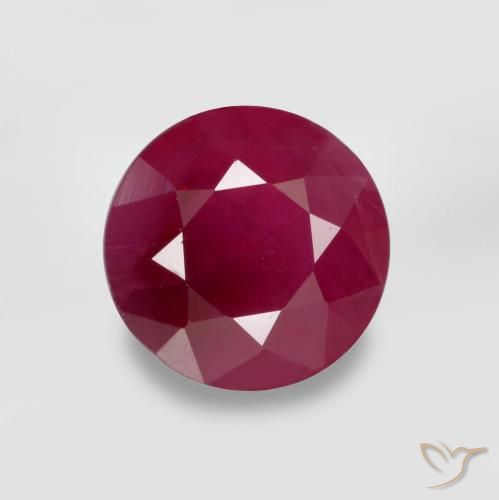 0.77ct 자연스러운 딥 크림슨 루비, 둥근, VS-SI