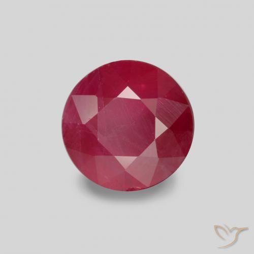 0.87ct 자연스러운 잼 레드 루비, 둥근, VS-SI