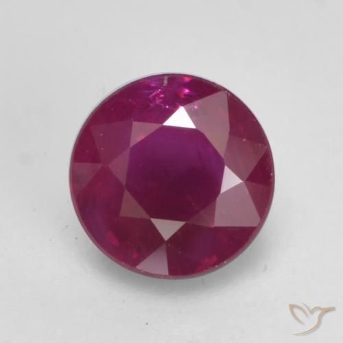 0.67ct 자연스러운 라베리 레드 루비, 둥근, VS-SI