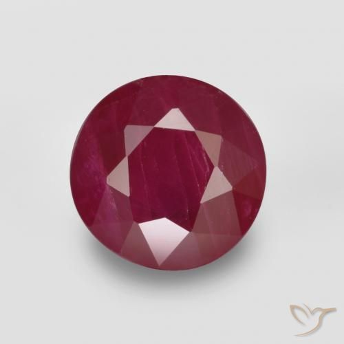 0.88ct 자연스러운 와인 레드 루비, 둥근, VS-SI