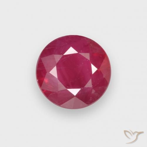 0.91ct 자연스러운 딥 크림슨 루비, 둥근, VS-SI