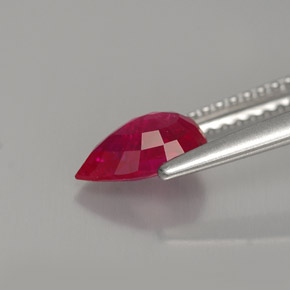 1.07캐럿 천연 레드 루비, 배 모양, 7.8×4.7 mm, VS