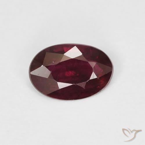 0.39ct 자연스러운 와인 레드 루비, 타원형, VS-SI